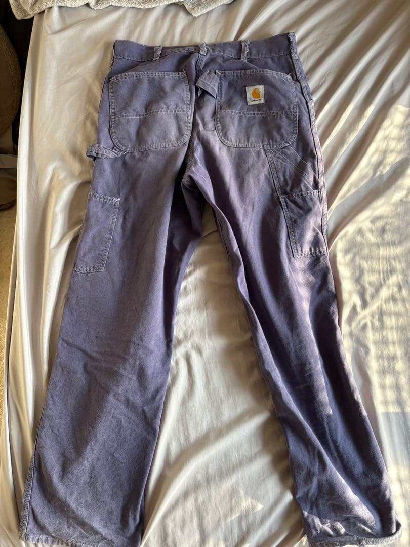 Carhartt 紫色 カーゴパンツ