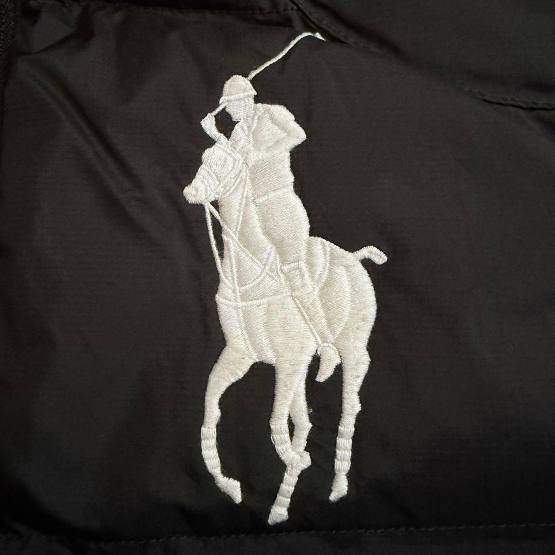 【極美品】ポロラルフローレン ダウンベスト 表記XS ブラック ビックポニー