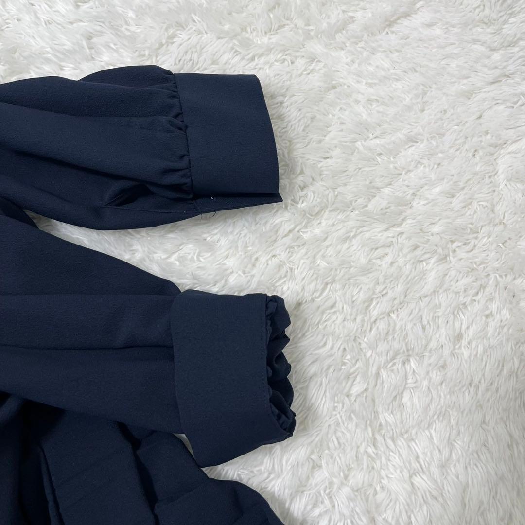 未使用級 ANAYI アナイ　クレープジョーゼットプリーツワンピース　Mサイズ