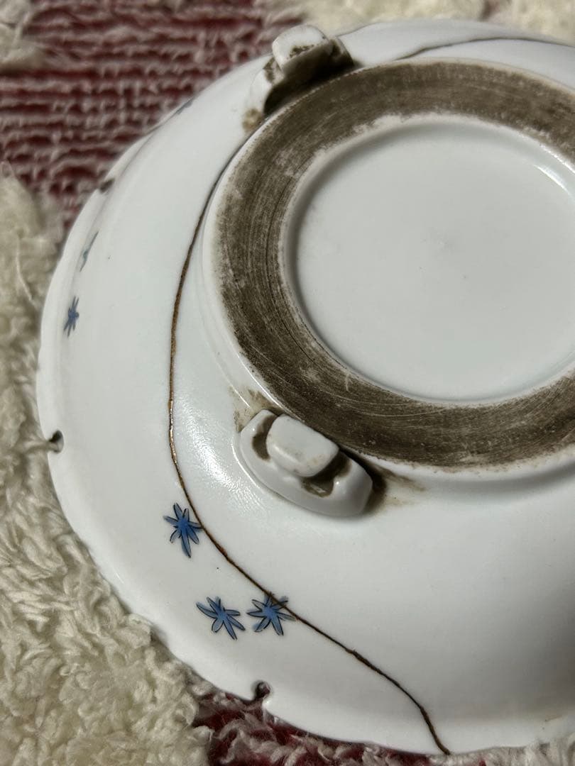 古伊万里　柿右衛門様式　皿　金継ぎあり