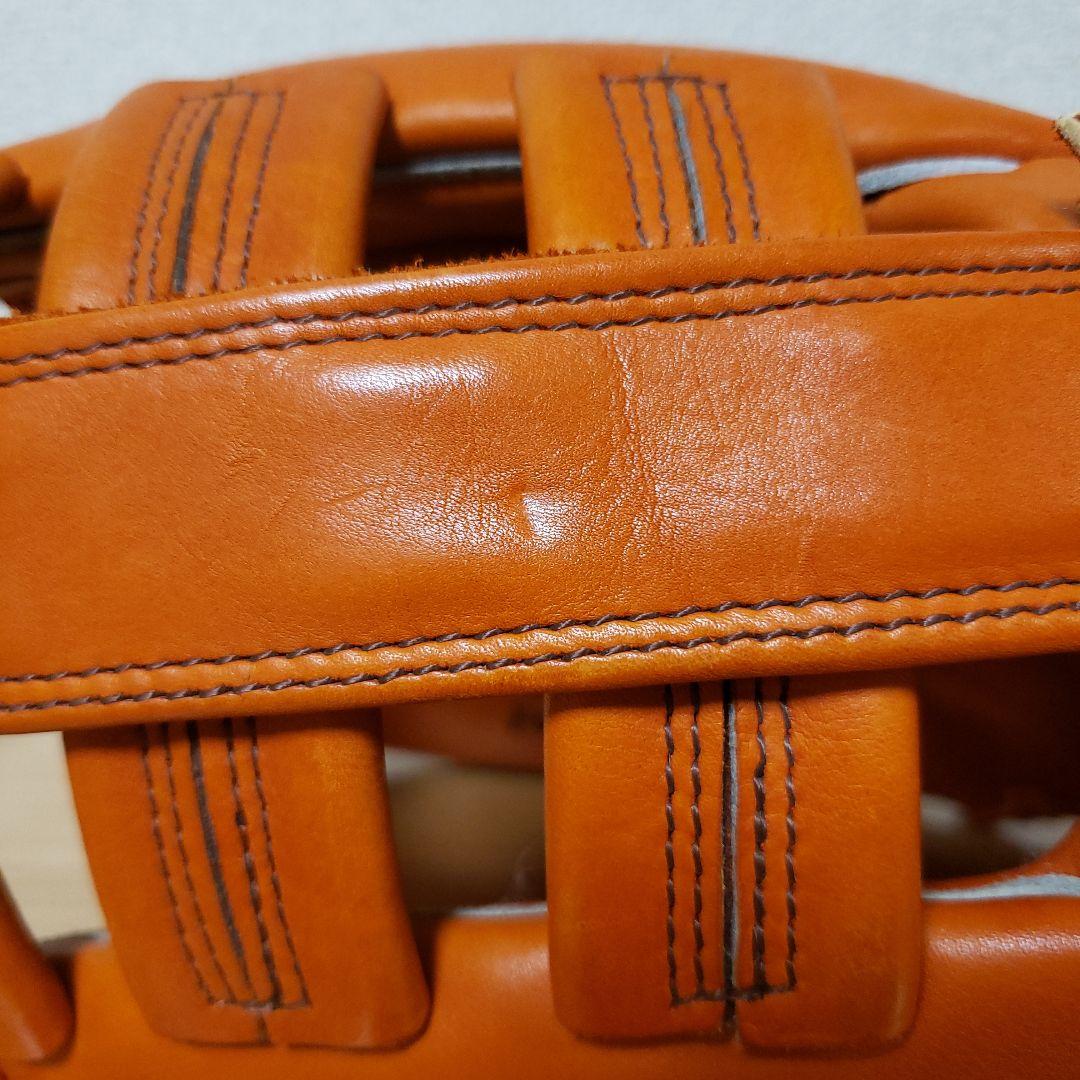 mizunoビックM・D-upZone オレンジ レザーグローブ