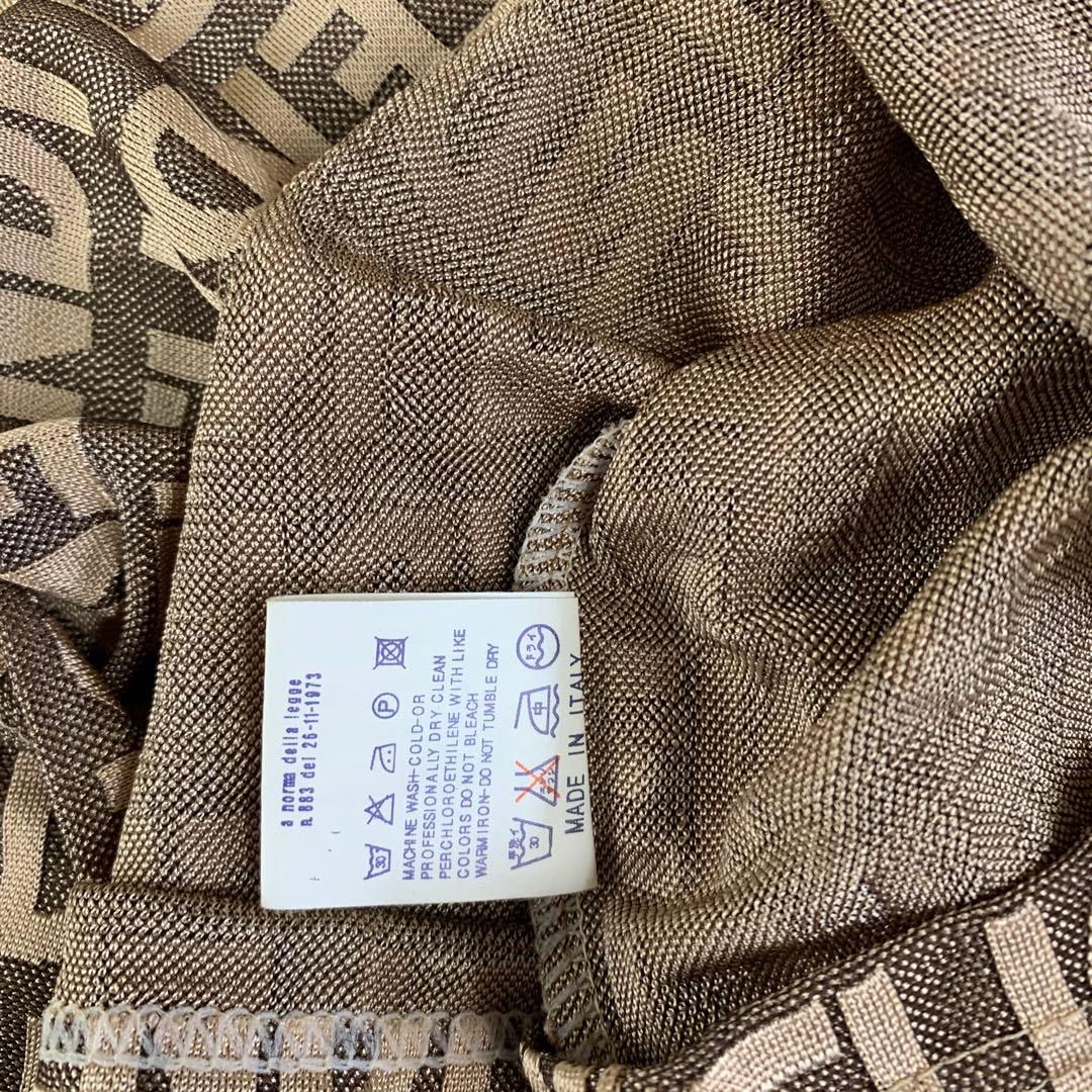 W6)FENDI jeans フェンディ　ズッカ柄 半袖 Ｔシャツ ロゴ