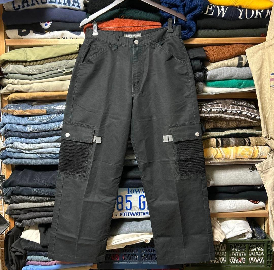 Silver Tab　シルバータブ　カーゴパンツ　ブラック　黒　珍品　ストレート