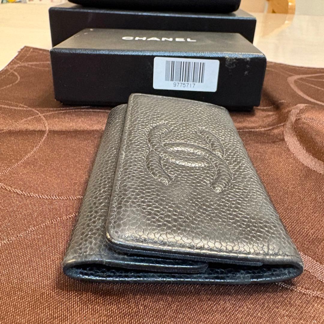 CHANEL キャビアスキン　長財布　キーケース　2点セット