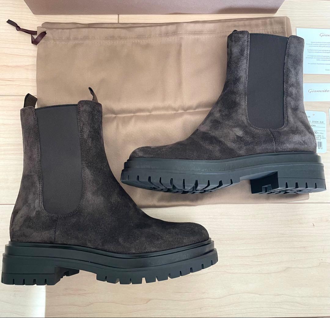★限定価格★GIANVITO ROSSI CHESTER スエードブーツ 36