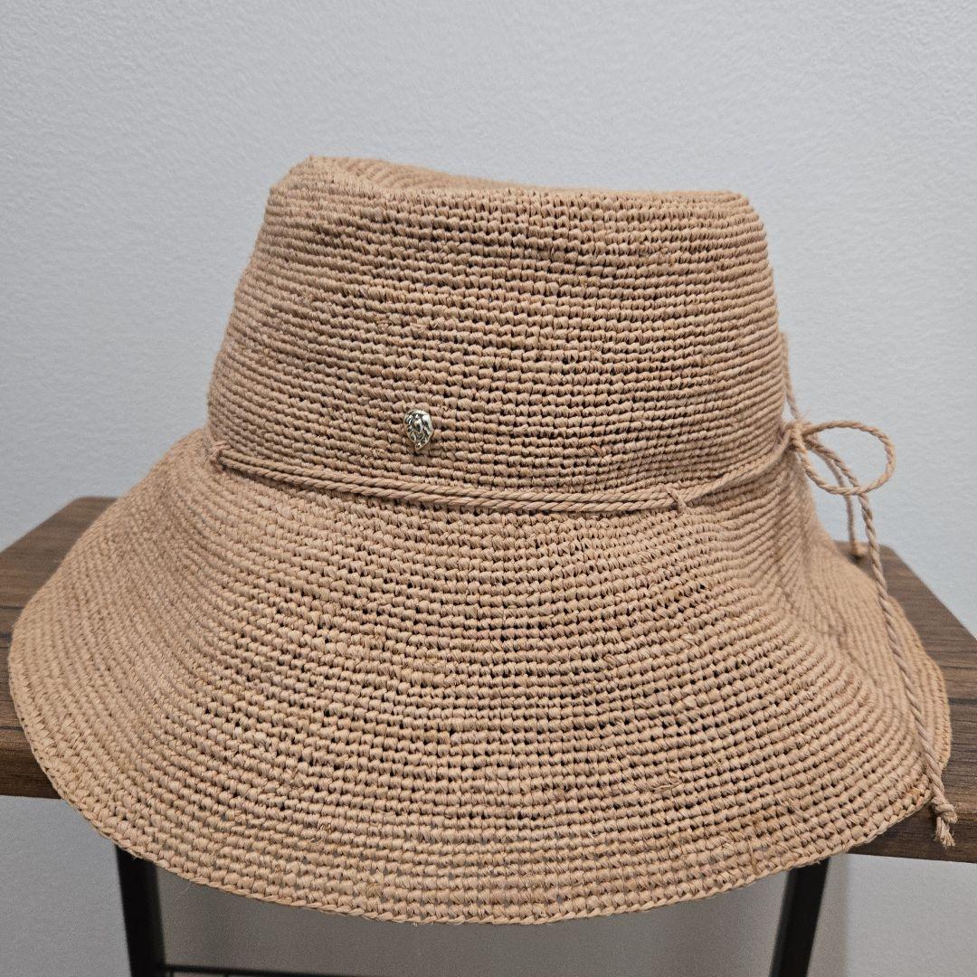 ヘレンカミンスキー✨ラフィアハット✨ベージュ広つば帽子