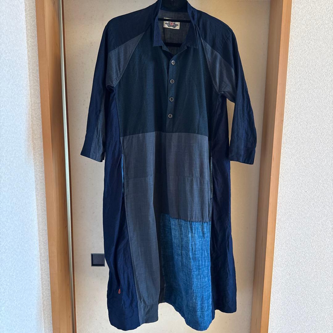 オスティアジャパン衣 アンティーク 古布ワンピース 一点物