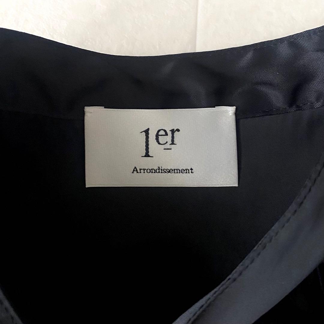 2024.美品☆プルミエアロンディスモン 洗える サテン ロングブラウス 黒