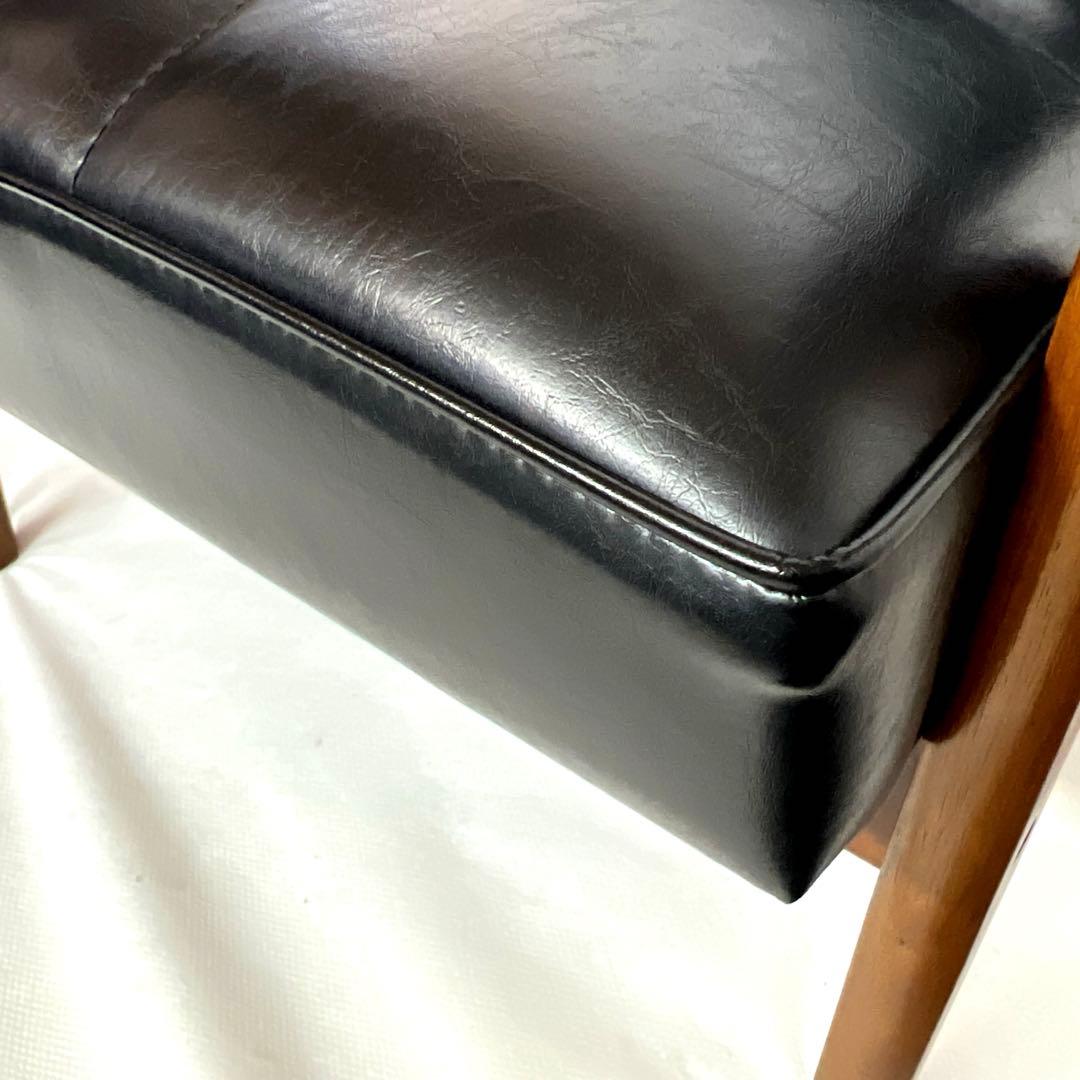 カリモク・Kチェア・1シーター・一人がけ・スタンダードブラック・破れなし