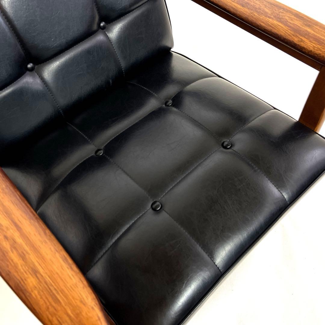 カリモク・Kチェア・1シーター・一人がけ・スタンダードブラック・破れなし