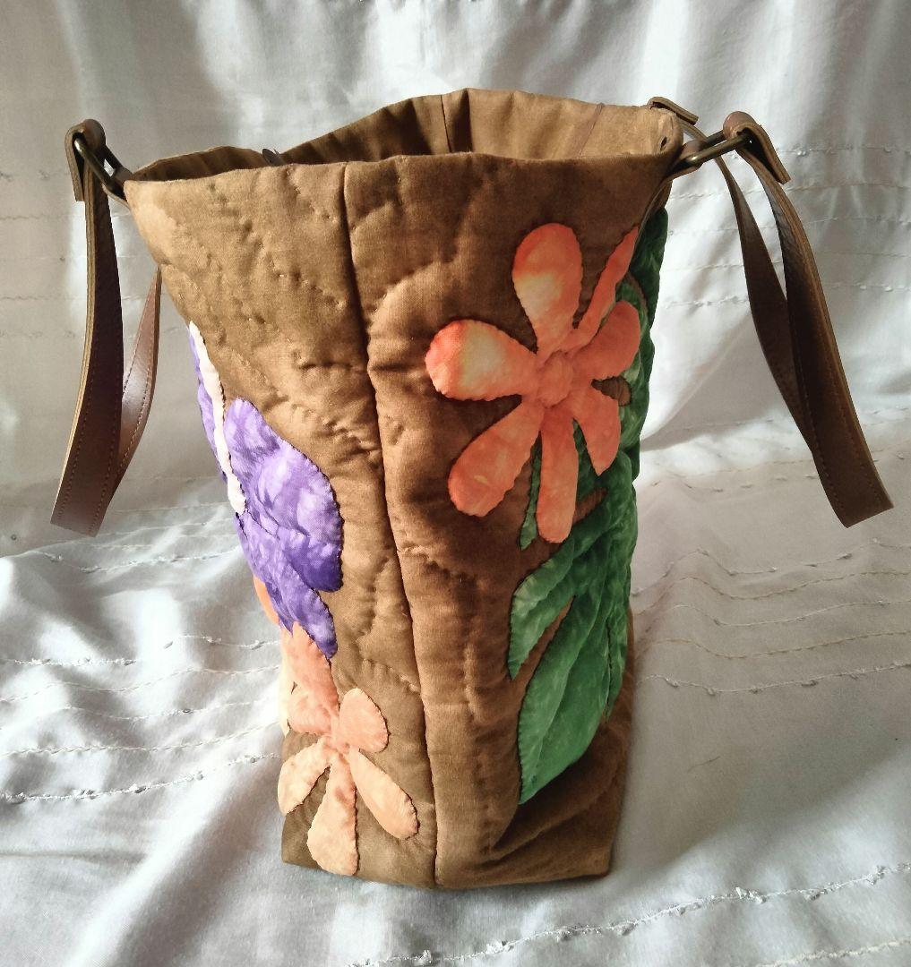 お値下げ ☆262.ハワイアンキルト・バッグ・ハイビスカス＆ティアレ＆モンステラ