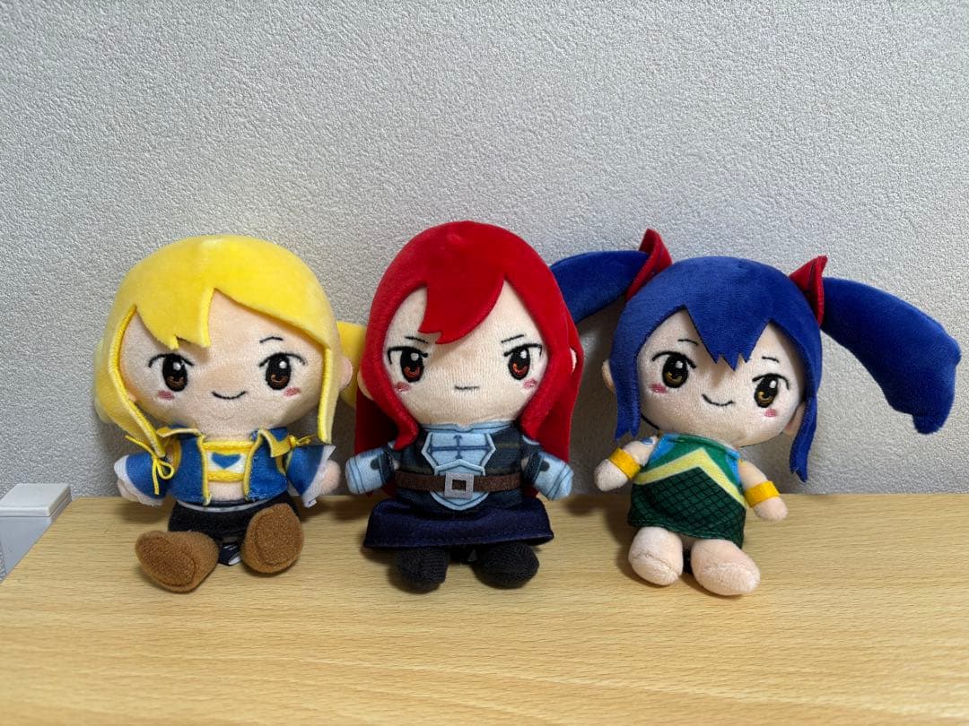 FAIRYTAIL ぬいぐるみマスコットキーホルダー3点セット