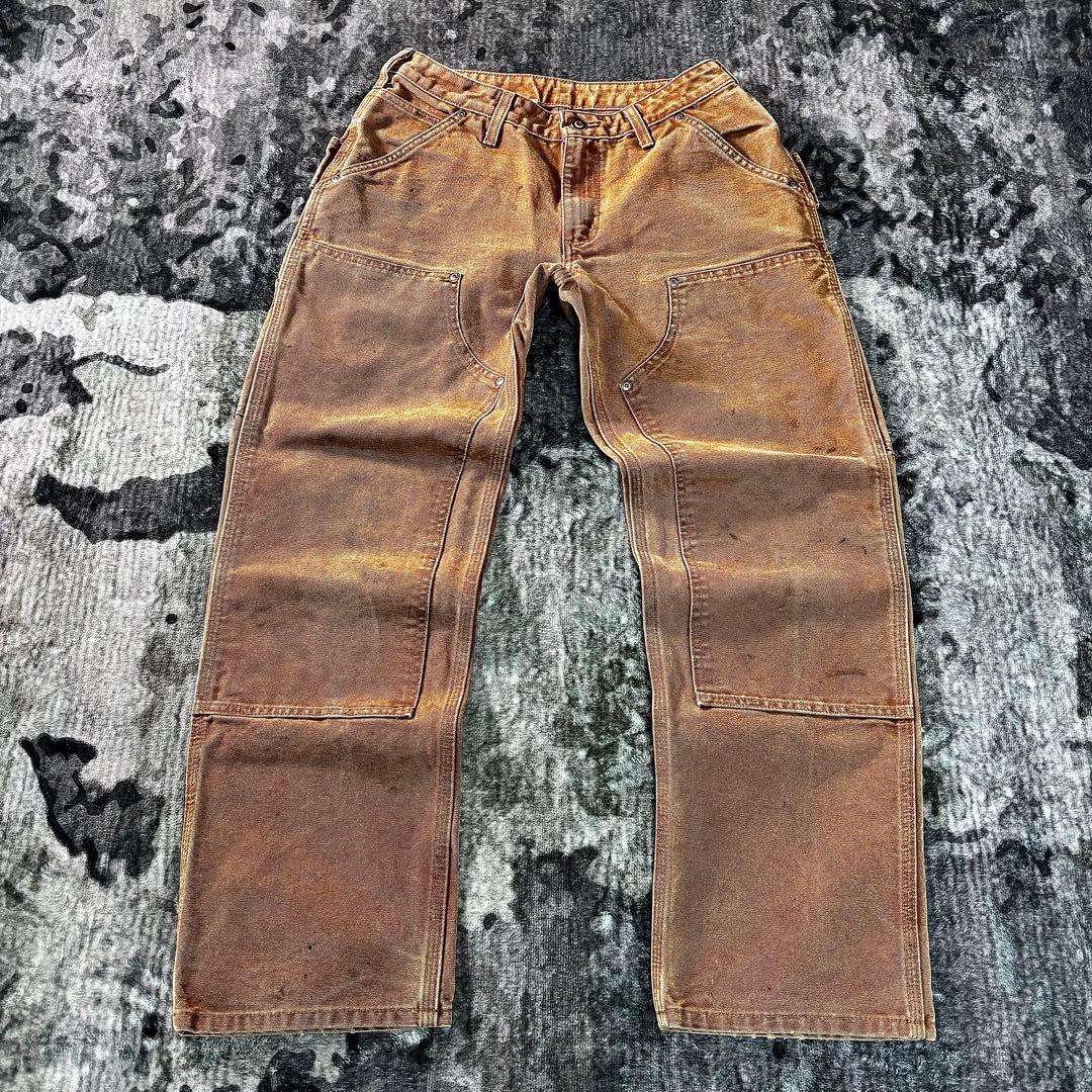 コメ欄セール！一点物 雰囲気系 フェードブラウン W38 極太ワーク