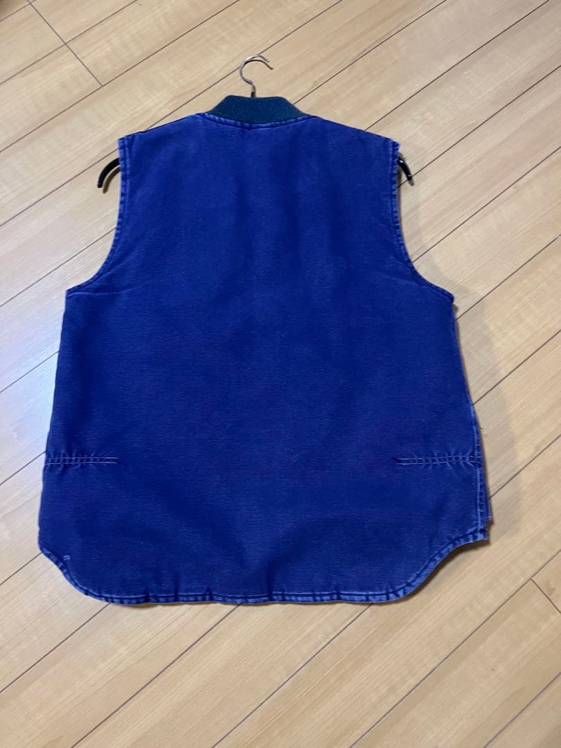 月末迄　USA製 Carhartt ダックベスト 腰ゴム　希少胸タグ　カーハート