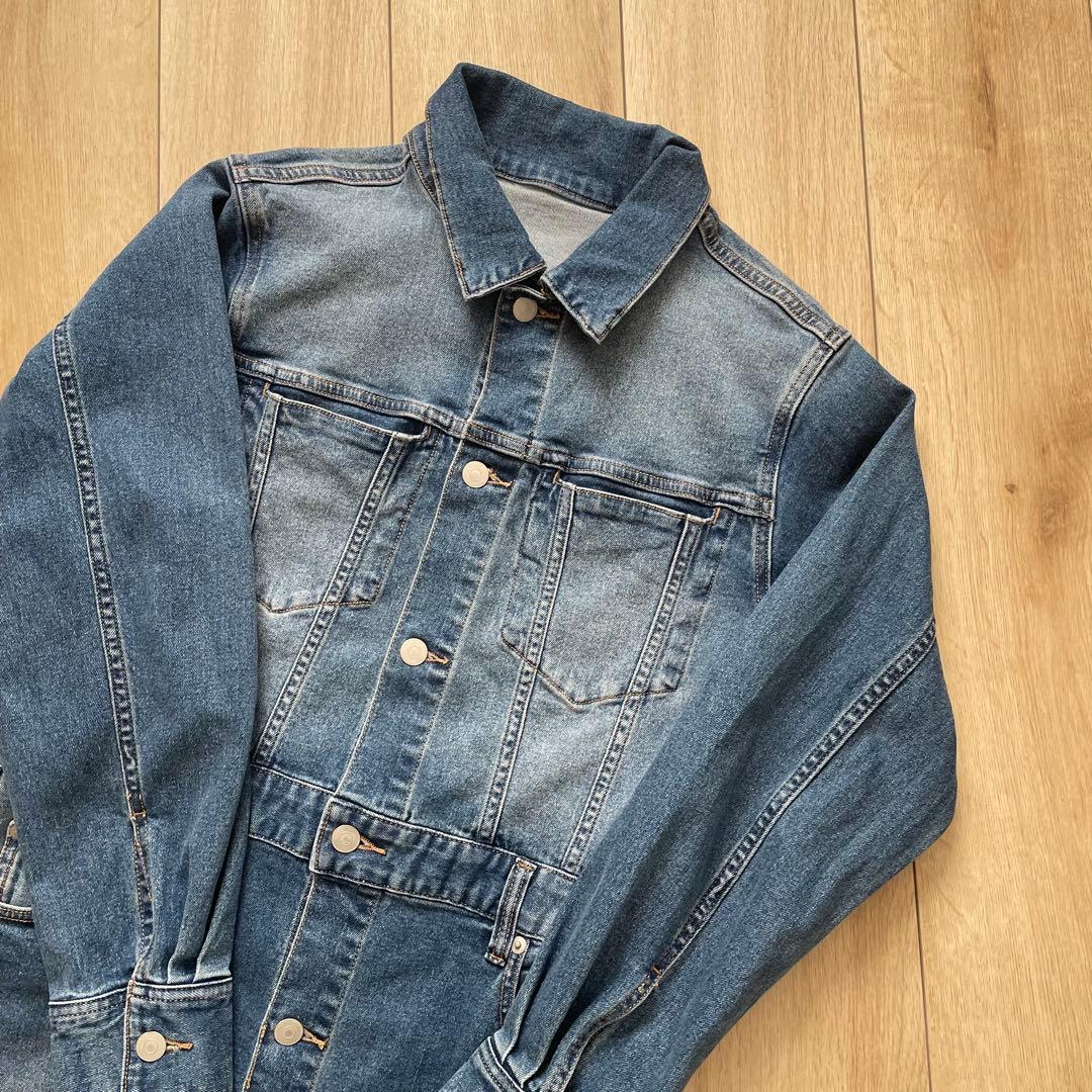 【美品】2025AW WhimGazette ストレッチデニムワンピース　ブルー