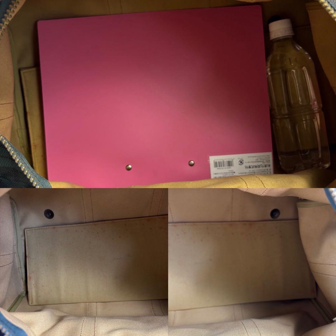 ポロラルフローレン チェック柄ボストンバッグ レザー切替　大容量