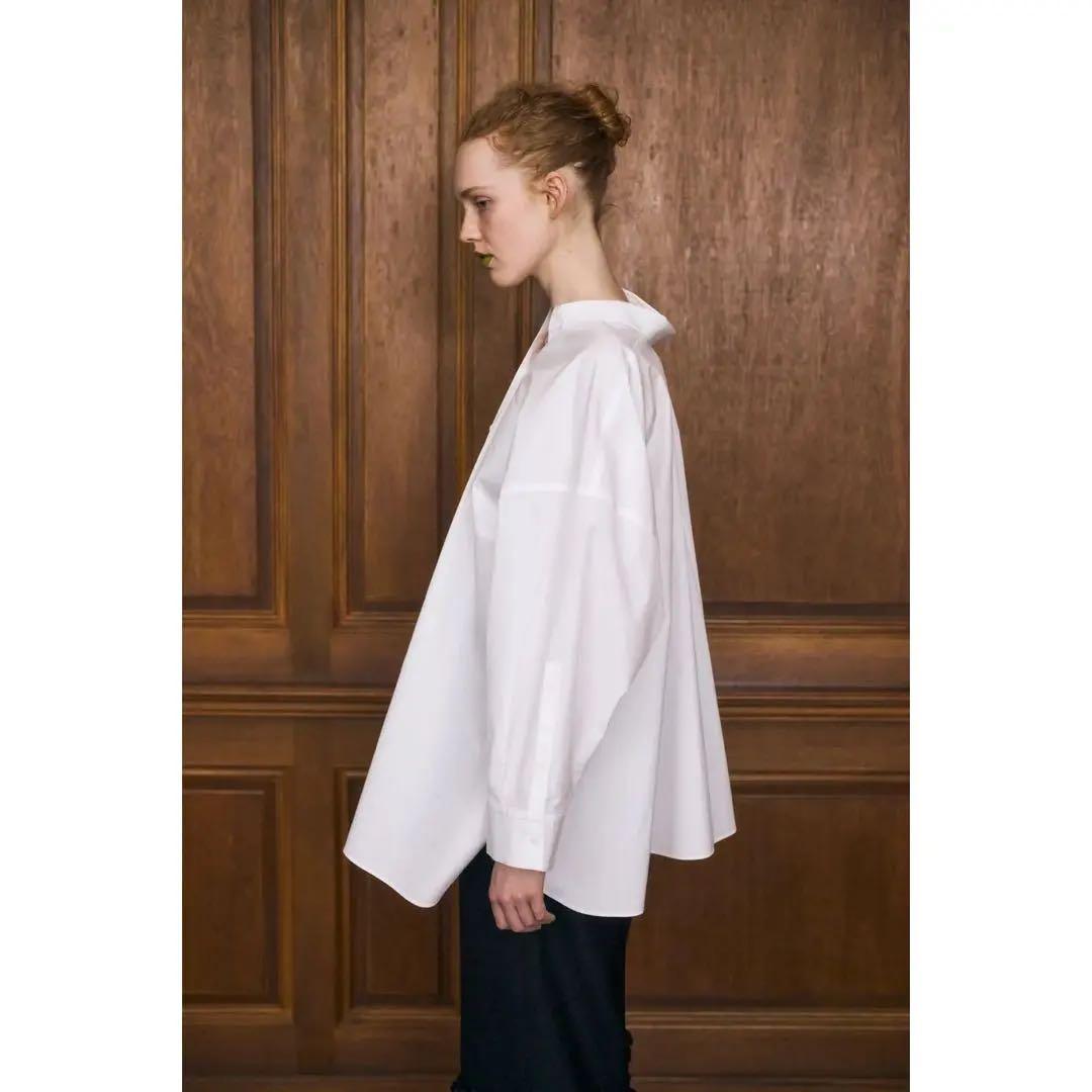 ENFOLD 25aw NAPE SHIRT エンフォルド 長袖シャツ ホワイト