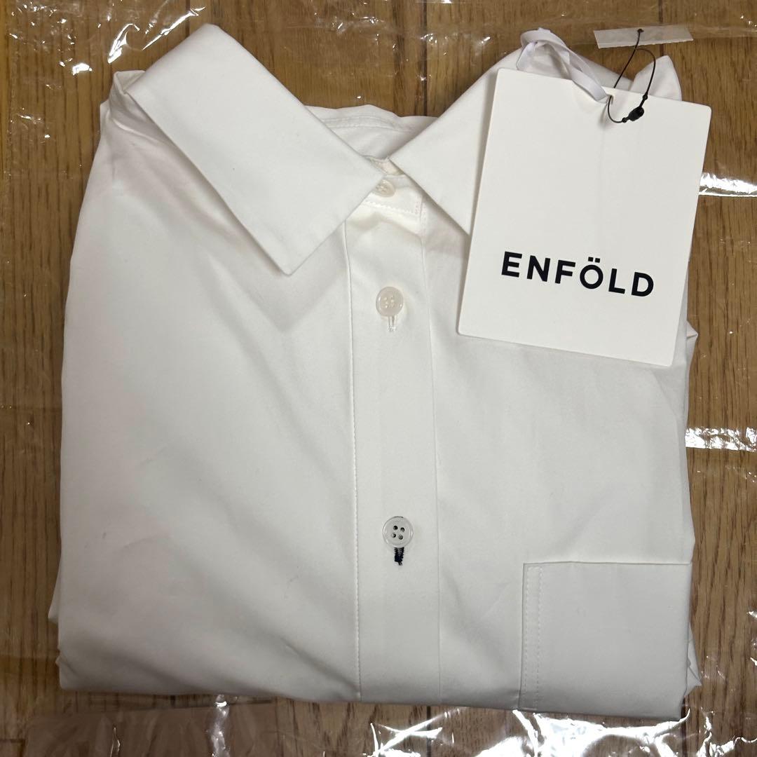 ENFOLD 25aw NAPE SHIRT エンフォルド 長袖シャツ ホワイト
