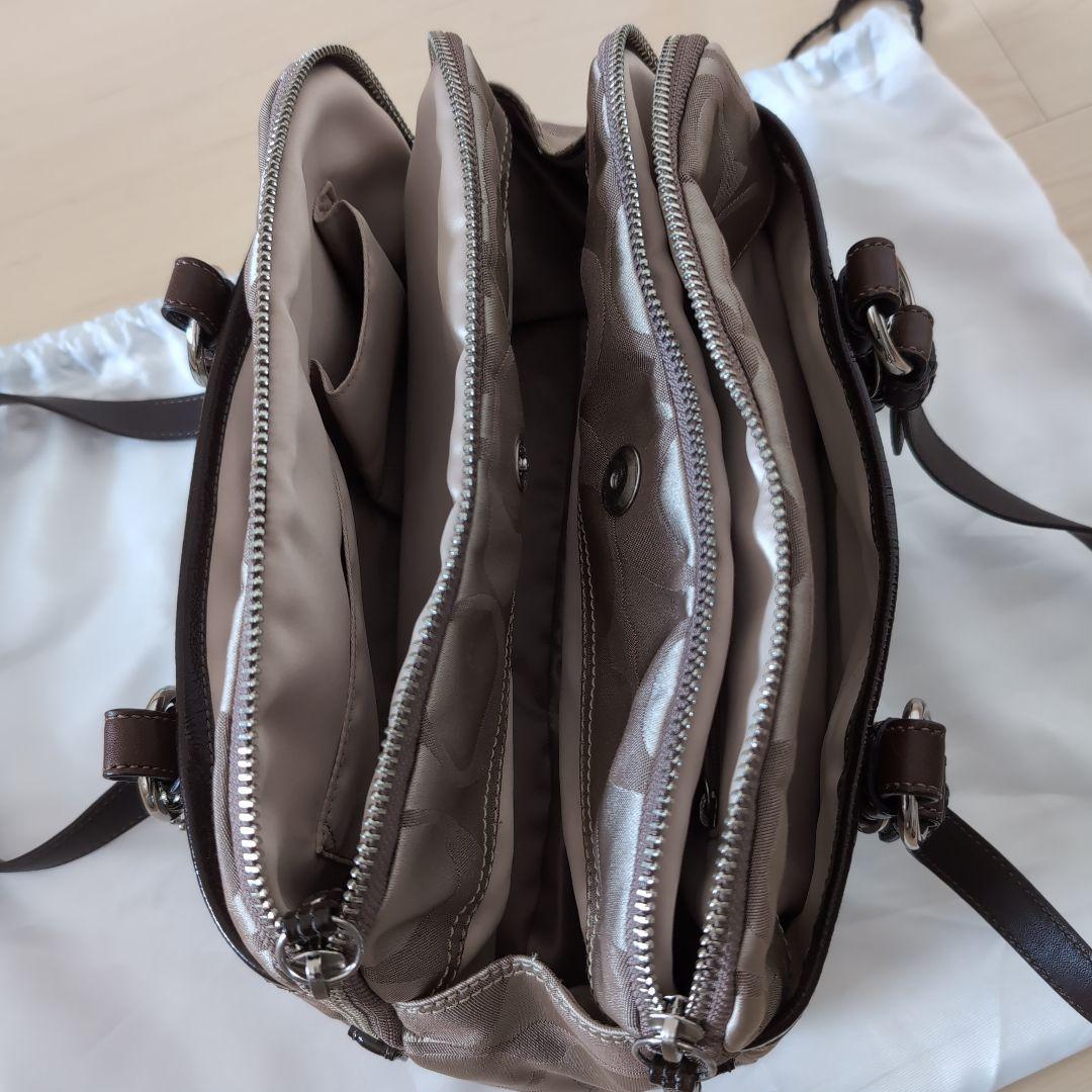 COACH ベージュ ブラウン バッグ