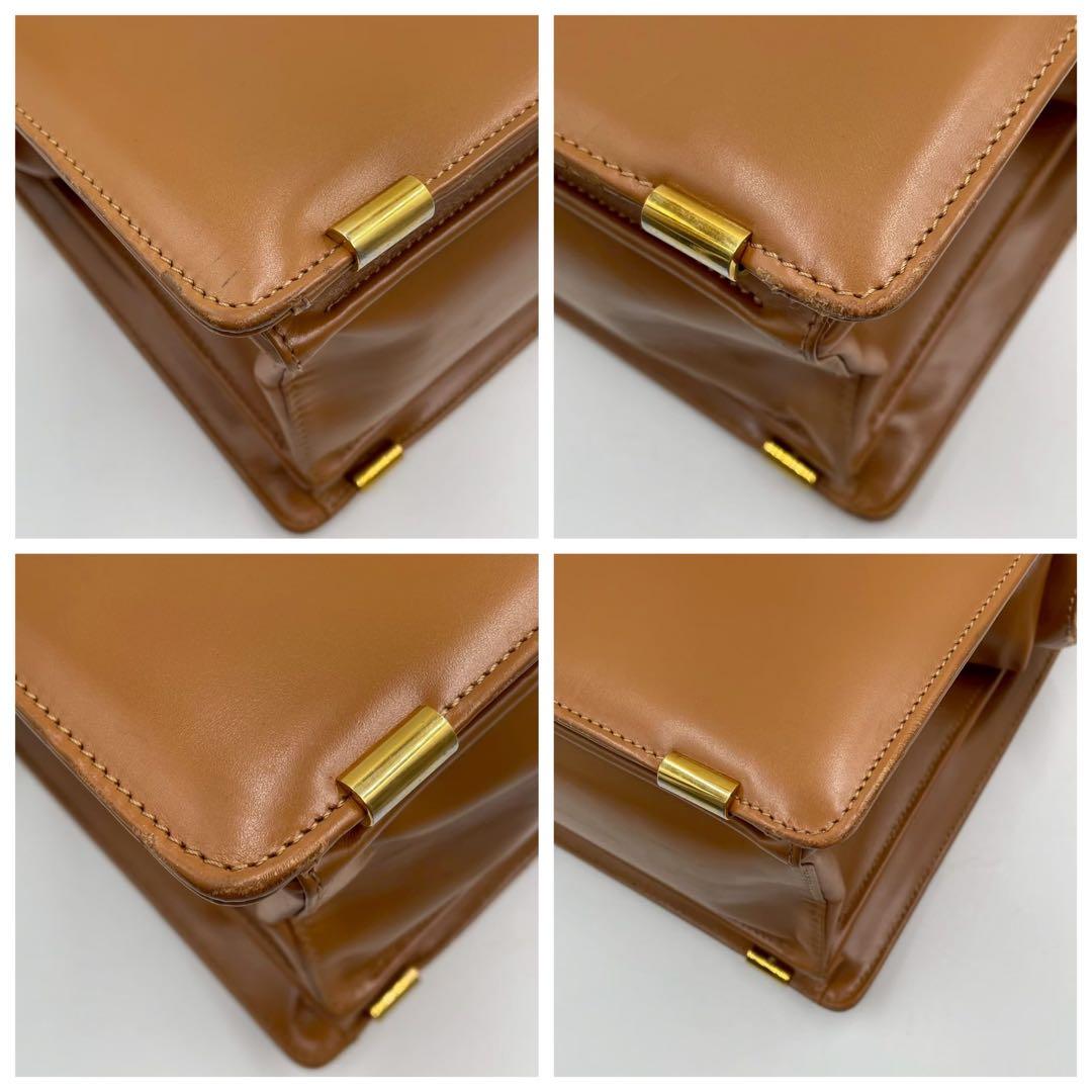 極美品　カランダッシュ　レザーブリーフケース　ダレスバッグ　本革　キャメル