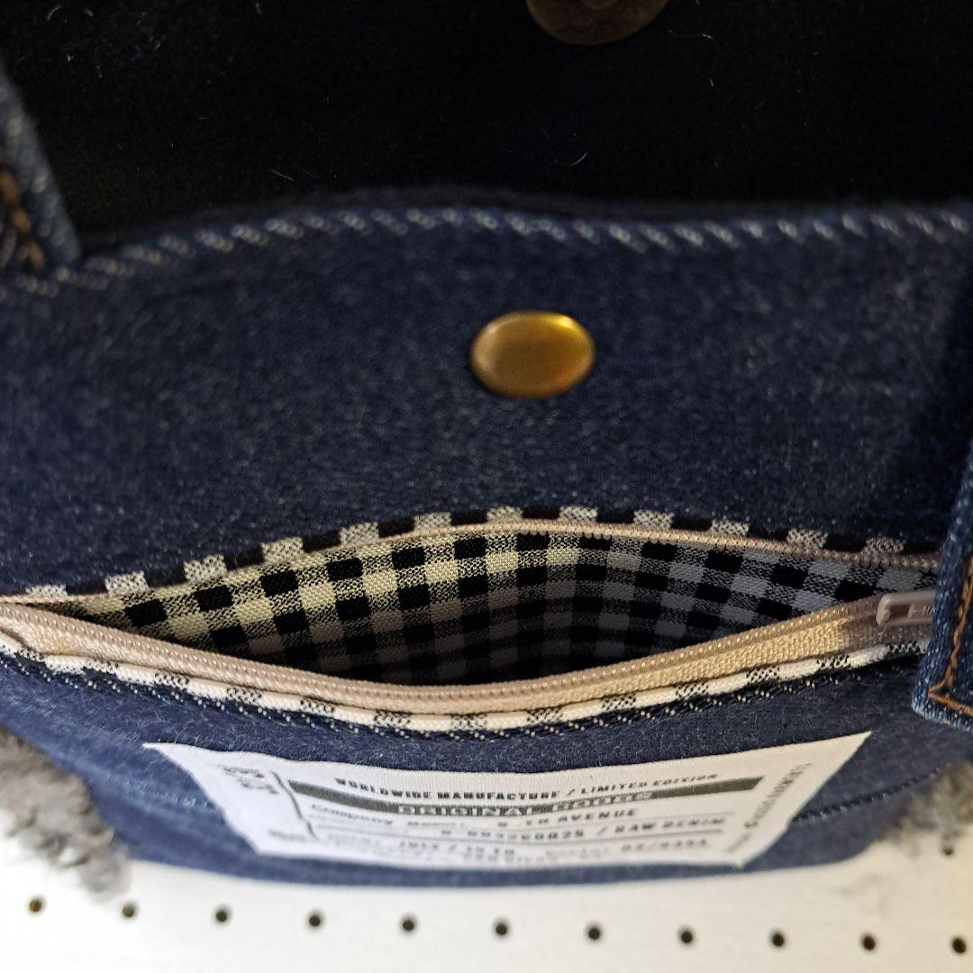 n*o様 コヤンイサムチョン　リトルサンダー　デニムリメイクフリルトートバッグ