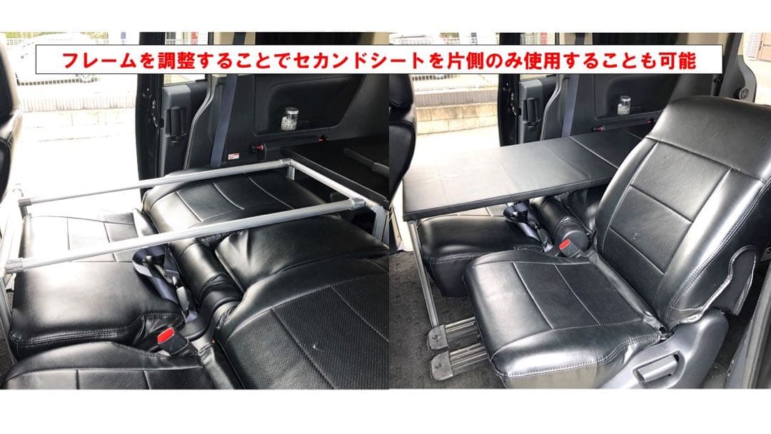 デリカ フルダブルベッドキットクッションなしTYPE2 キャップ脚追加グレー