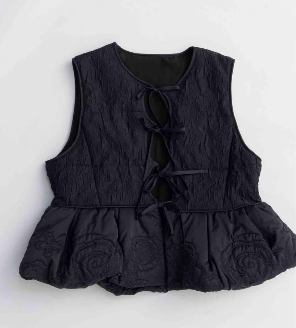 トップス Maison Special Embroidery Peplum Vest