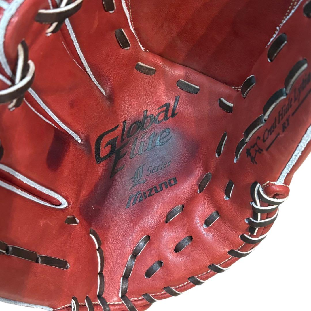 MIZUNOグローバルエリート 左投げ用 サウスポー 左 Lサイズ赤