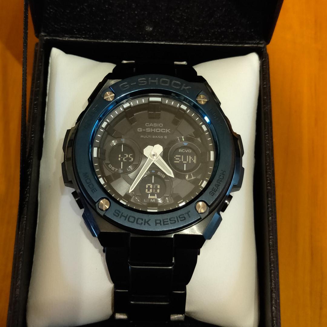 CASIO G-SHOCK GST-W110BD 電波ソーラー ブルーベゼル