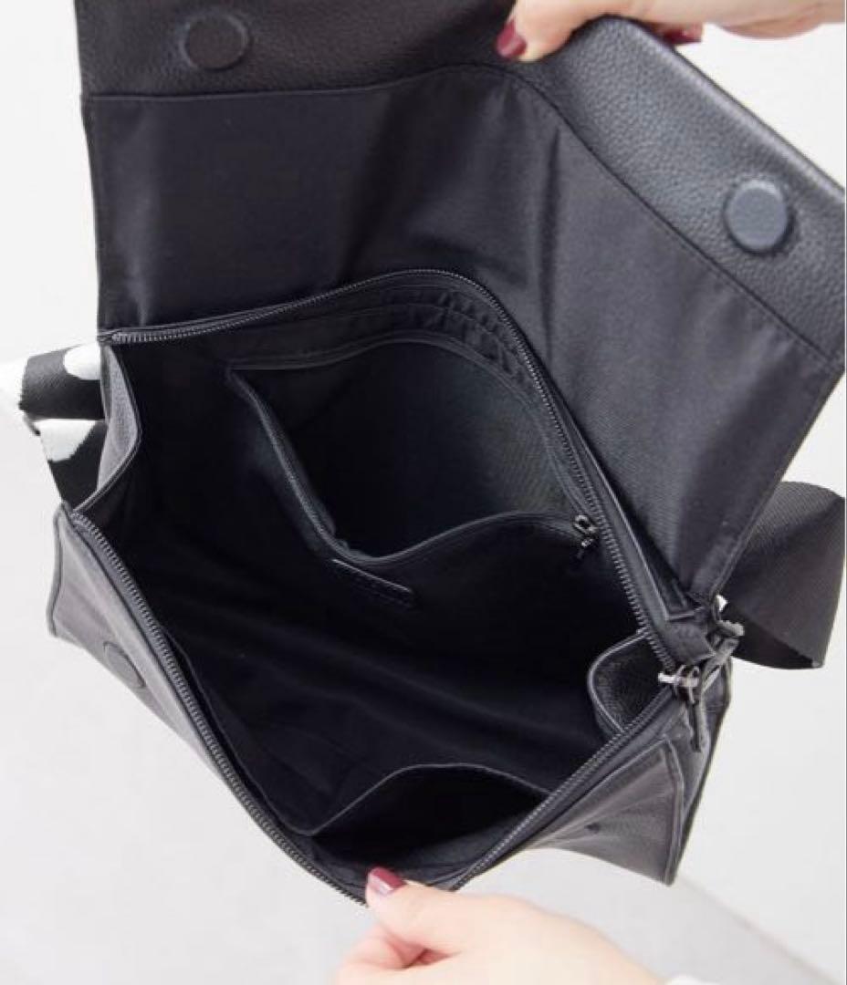 本革470g ワイドテープショルダーボディバッグ ear PAPILLONNER