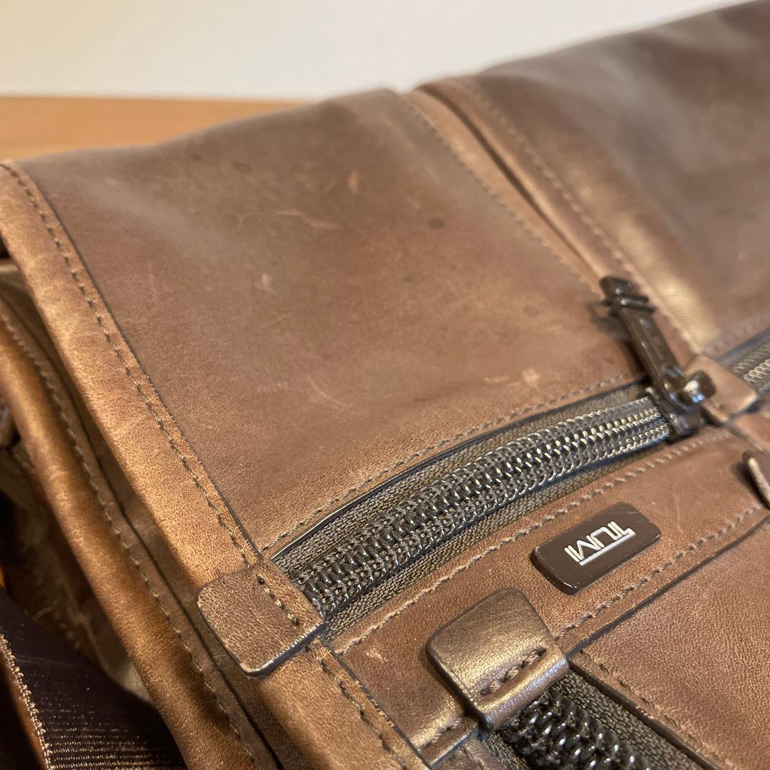 TUMI トゥミ レザービジネスバッグ ブラウン 傷汚有 96108BH
