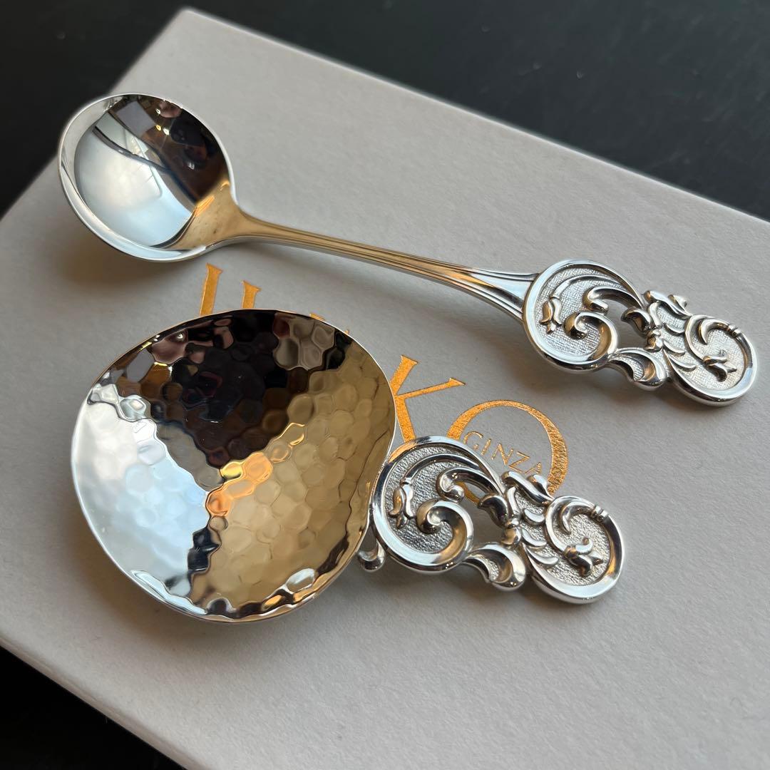 未使用品 純銀 スプーン ティーシャベル WAKO スターリングシルバー950