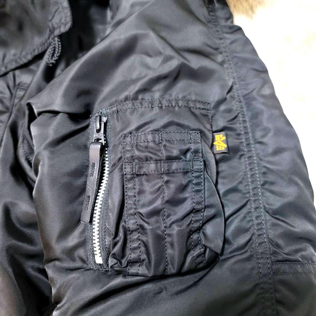美品 アルファインダストリーズ N-3B フライトジャケット XL ブラック