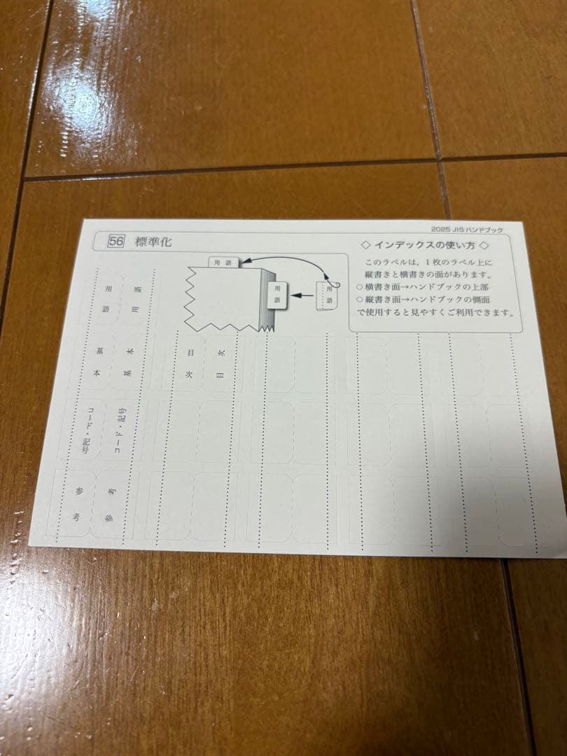 JISハンドブック 56 標準化 2025(未使用で新品が1箇所付近に曲がり有）