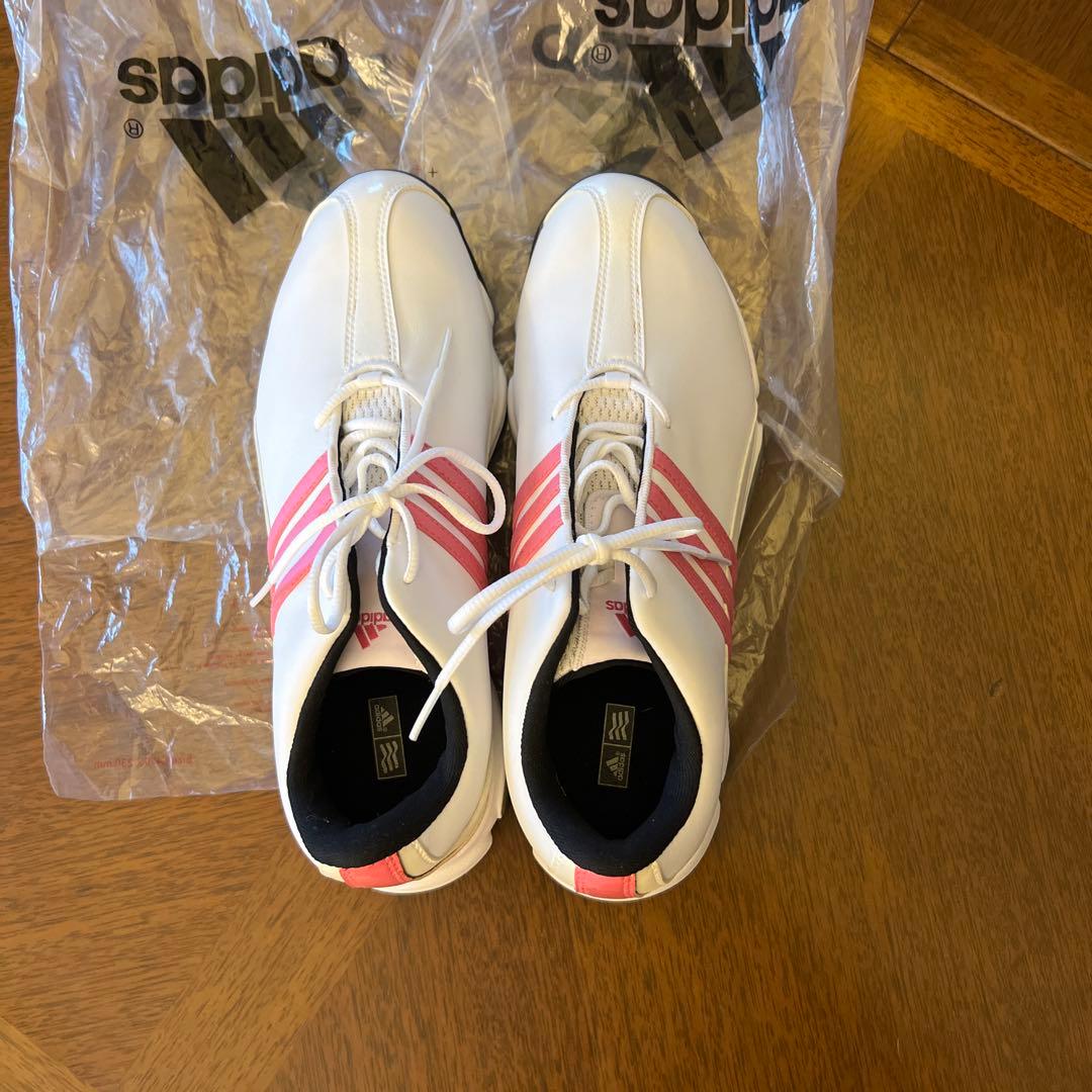 adidas ゴルフシューズ ホワイト/ピンク