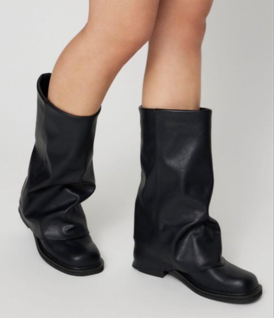 LAGUA GEM COVERED MIDDLE ブーツ　ブラック　M