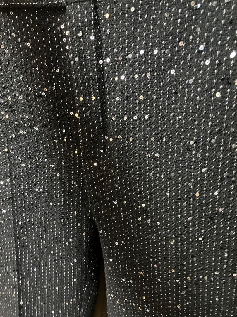 saint laurent paris スパンコールツイードスラックス