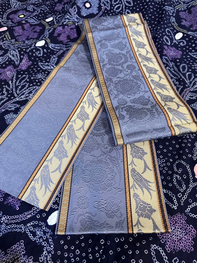 2点セット❣️新品美品✨トールサイズ✨有松鳴海絞り浴衣　藍染に紫