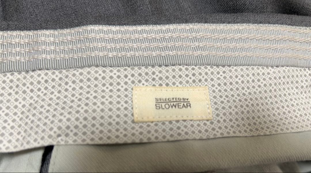 インコテックス　ウール　ライトグレー スラックス　裾ダブル　秋冬物