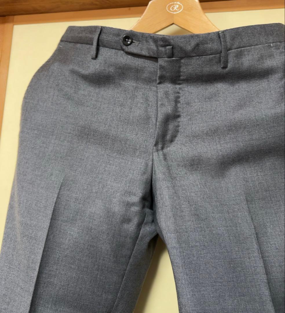 インコテックス　ウール　ライトグレー スラックス　裾ダブル　秋冬物