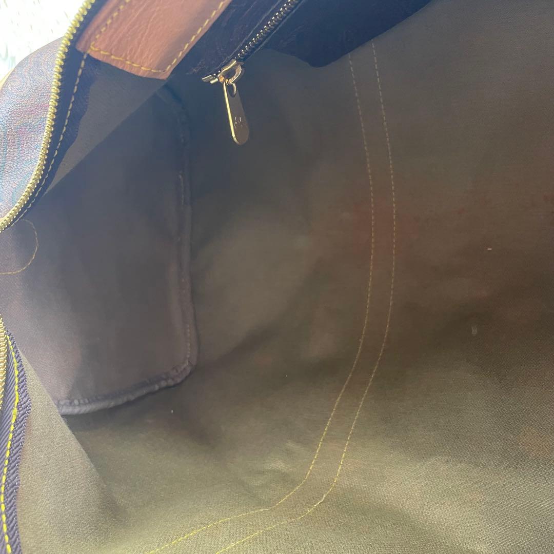 【大容量】エトロ ボストンバッグ 2way ペイズリー柄 ブラウン