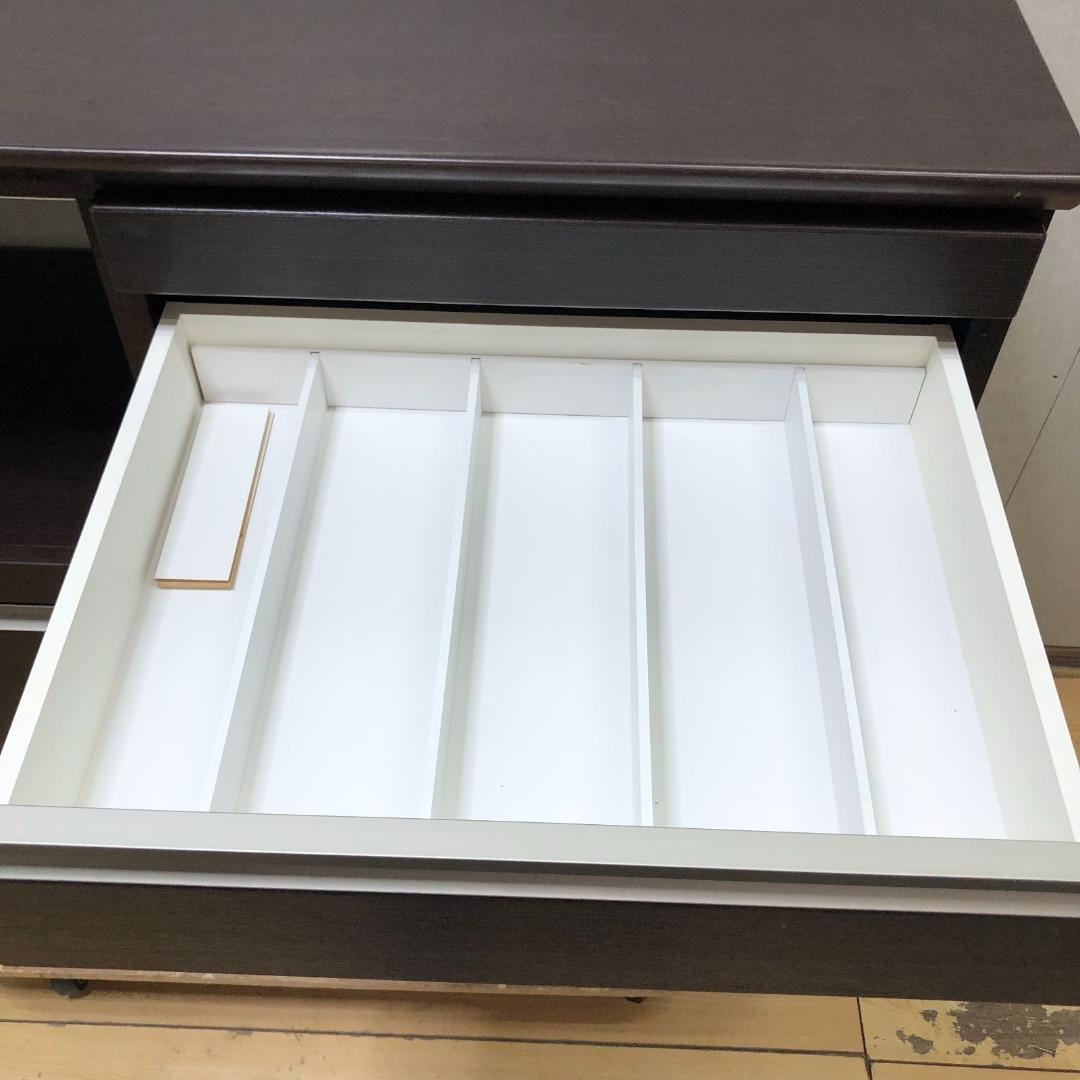 送料無料　カウンター レンジ台 収納棚 食器棚 引出　250710-3