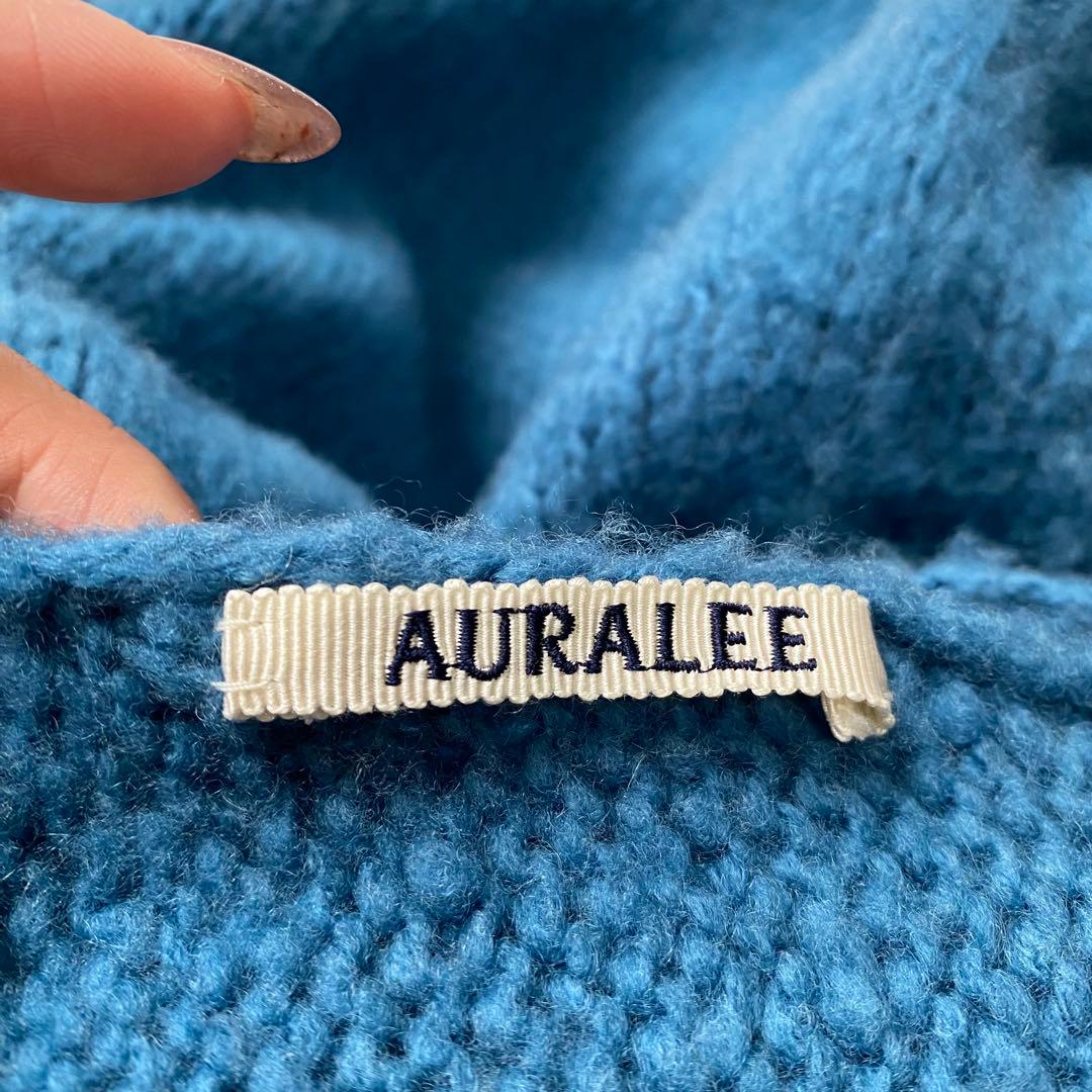 AURALEE ウールベイビーキャメルブラッシュドヤーンニットドレス 0サイズ