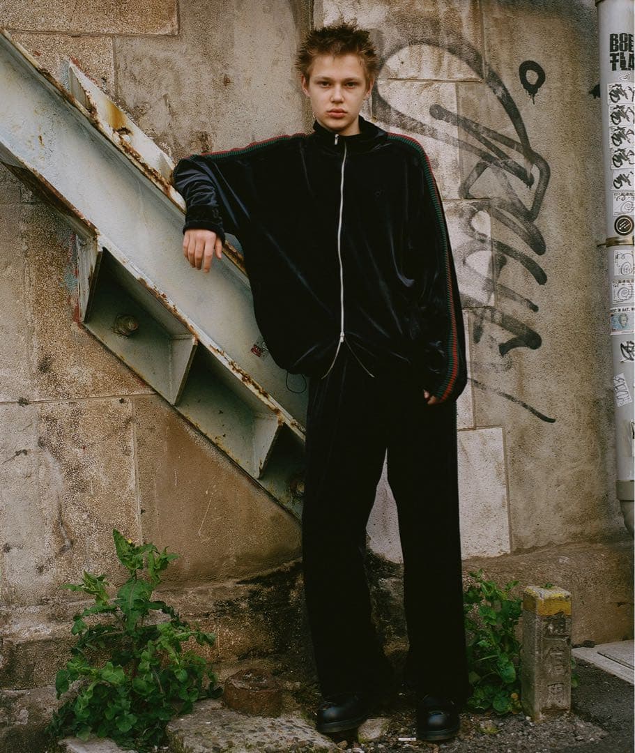 パンツ The DUFFER N NEPHEWS TRACK PANTS VELOURS