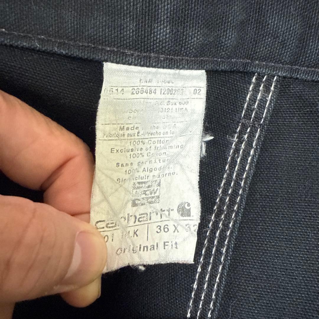 カーハート ダブルニー 125周年 USA製 W36 L32 ブラック 神サイズ