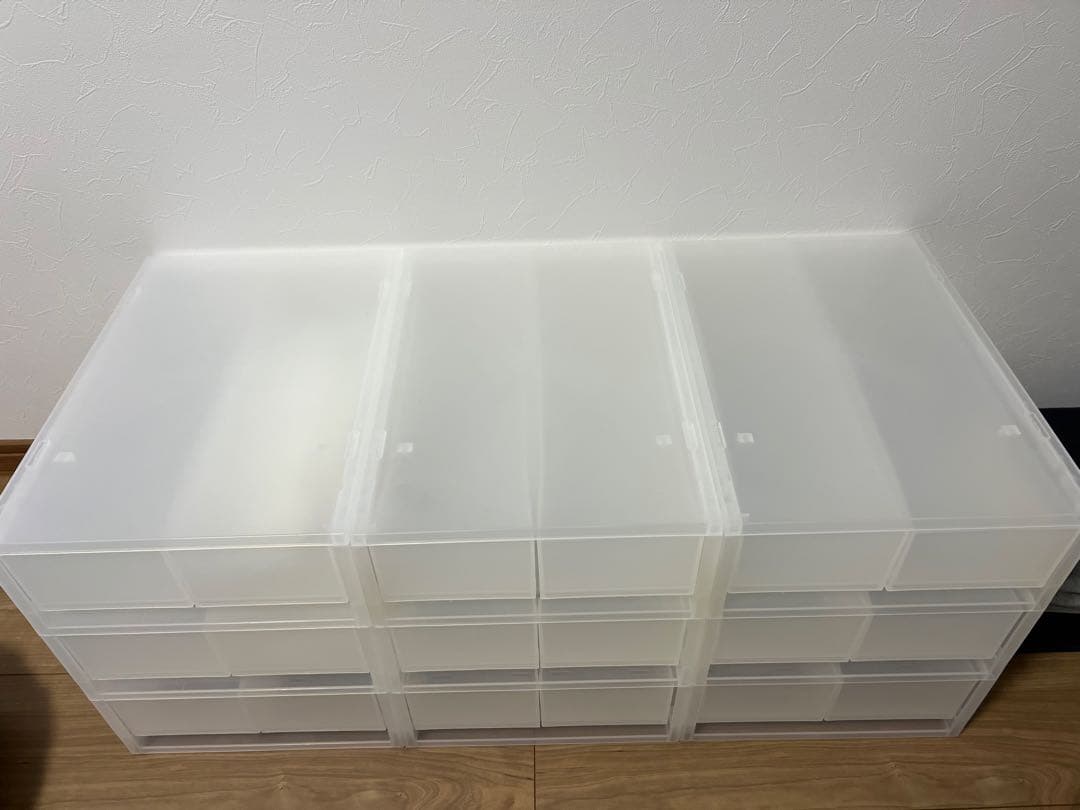 ポリプロピレン　小物収納ケース　引出２個３段　カード収納