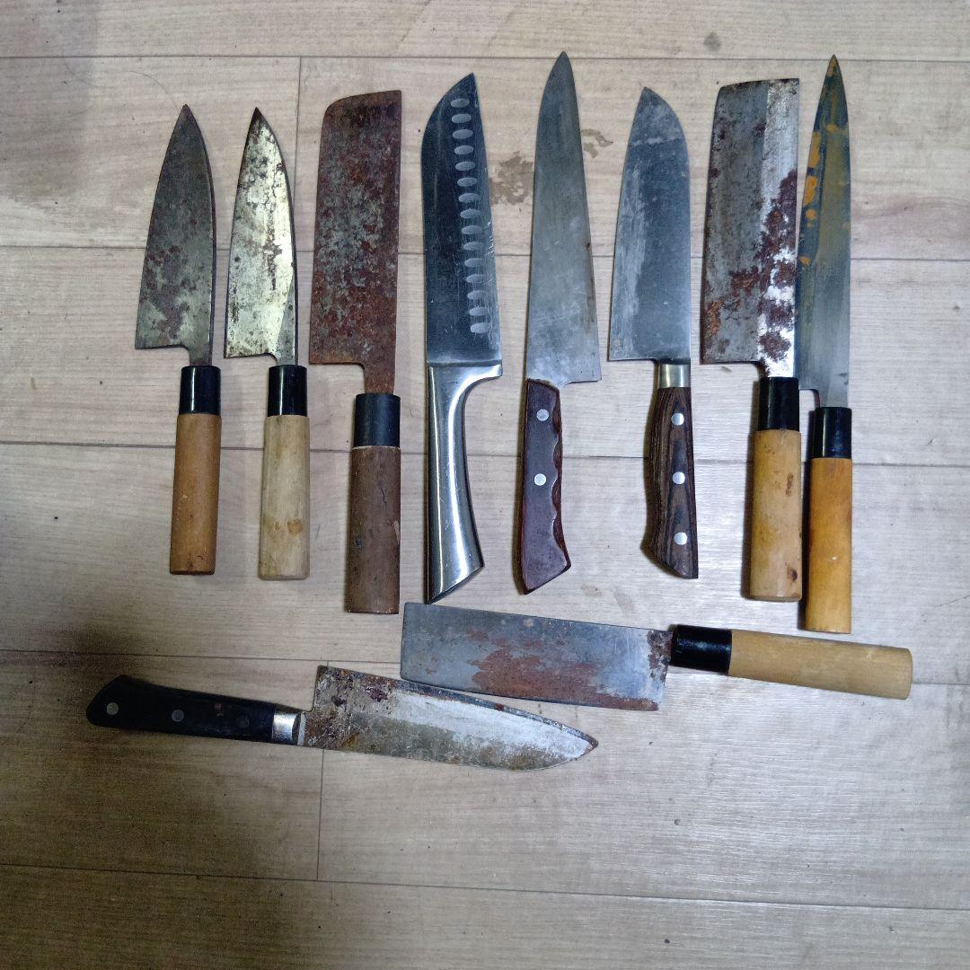 包丁セット 11本 ステンレス鋼 木製ハンドル