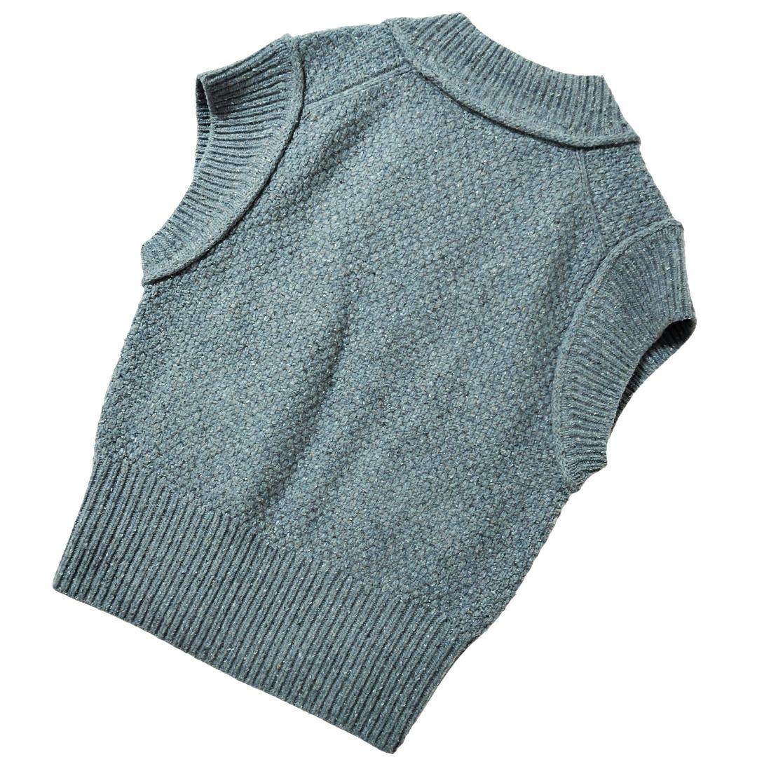 極美品☆カレンソロジー　ツィーディーヤーンニットベスト　Curensology