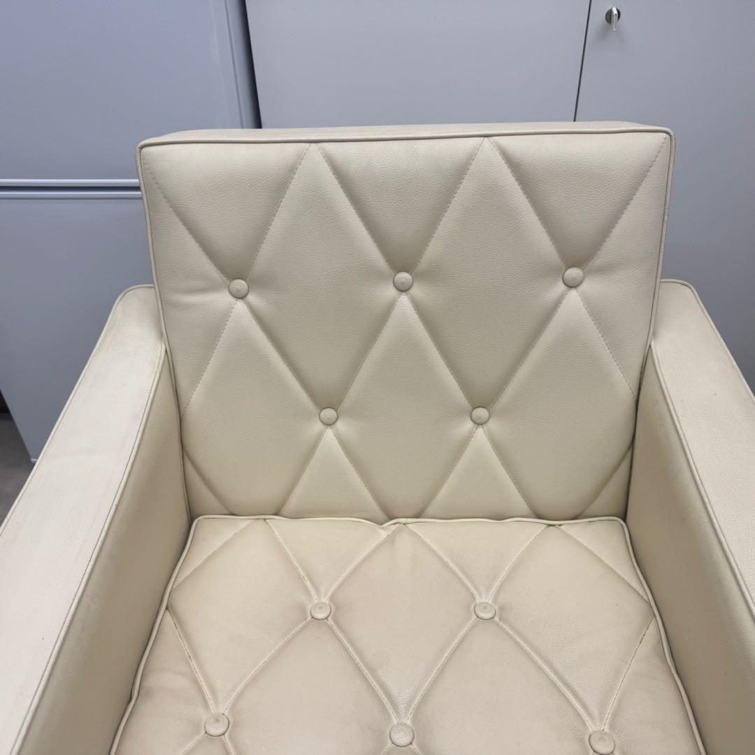 カリモク60 ロビーチェア 1シーター スタンダードアイボリー ソファ　美品