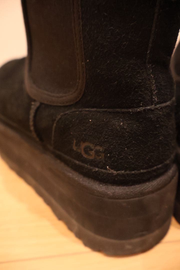 himeUGG アグ　厚底　ブーツ　限定　レア　サイドゴア　黒　ブラック